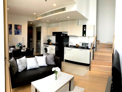 Condos for rent : ▚ L06CMKツ FOR RENT: HQ Thonglor 1 Bed Duplex 84.5sqm Large Rare Corner Unit 3-Direction Panoramic Views✨