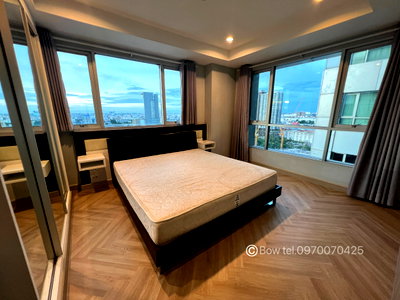 คอนโดให้เช่า : พร้อมเข้าอยู่ Inspire condo ชั้น 17 ขนาด 57 ตรม. ห้องมุม เช่า 15,000/เดือน ติดเอแบค กกท.