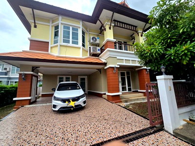 Houses for rent Ramkhamhaeng University 2 : For rent, 2-story detached house, 72 sq m. beautiful location Kingkaew Bangna near Suvarnabhumi Airport