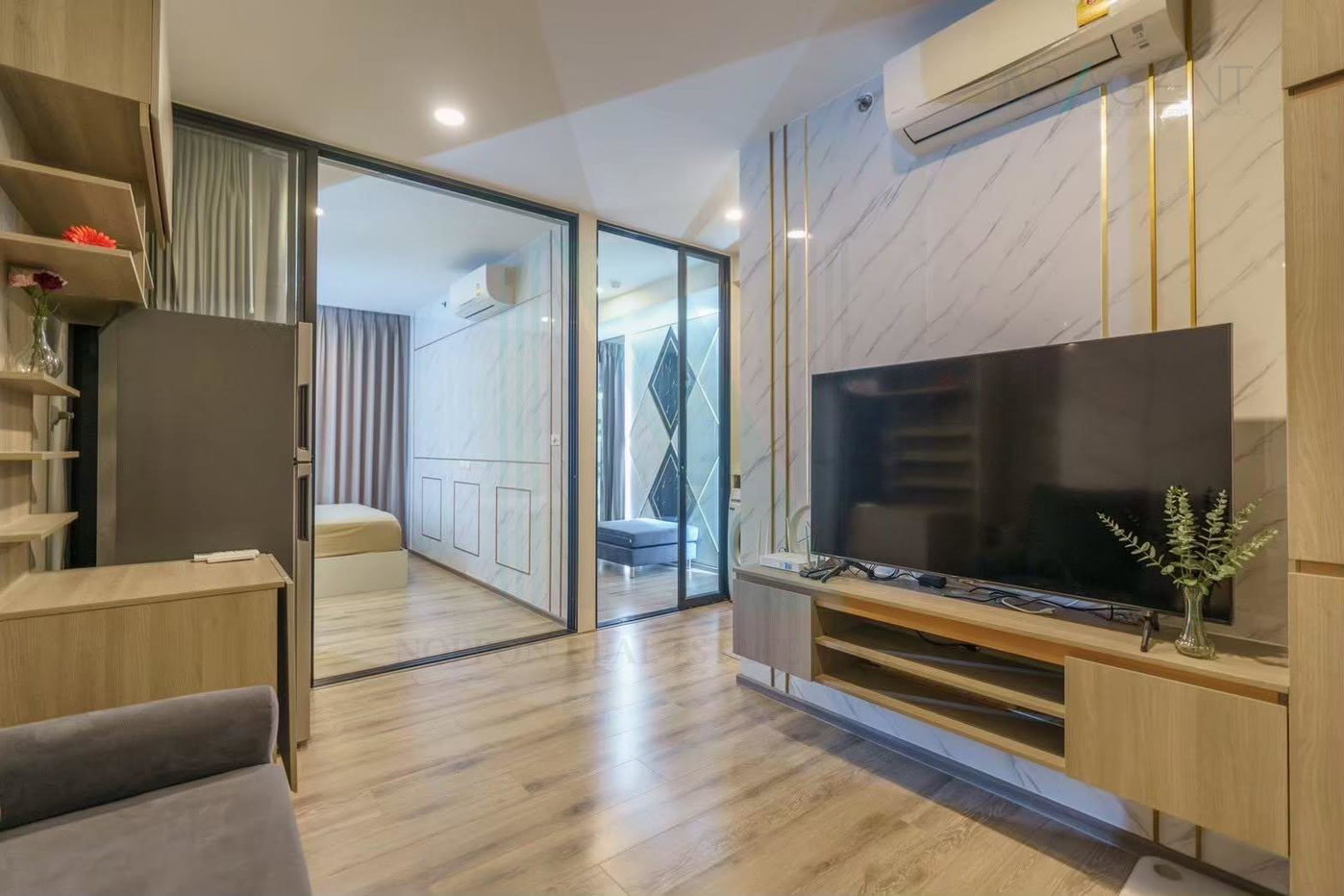 รูป 🔺 ให้เช่าคอนโด ไนท์บริดจ์ คอลลาจ สุขุมวิท 107 อาคาร 1 ชั้น 8 1 BED PLUS ขนาด 33 ตรม ใกล้ BTS แบริ่ง - รูปที่ 4/8