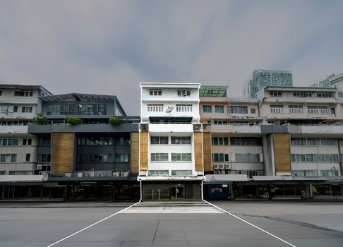 Shophouse 5 storey with mezzanine X2 units, Soi Ratchadahmri 2, only 400 m to BTS Chidlom