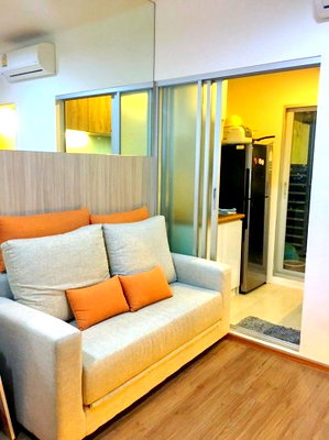 คอนโดให้เช่า : คอนโด U Delight @ Talat Phlu Station 1 นอน 1น้ำ ใกล้เดอะมอลล์ ท่าพระ 400 ม.และรพ.สมเด็จพระปิ่นเกล้า ขนาด 30 ตร.ม.ชั้น 24 ตกแต่งครบพร้อมแอร์
