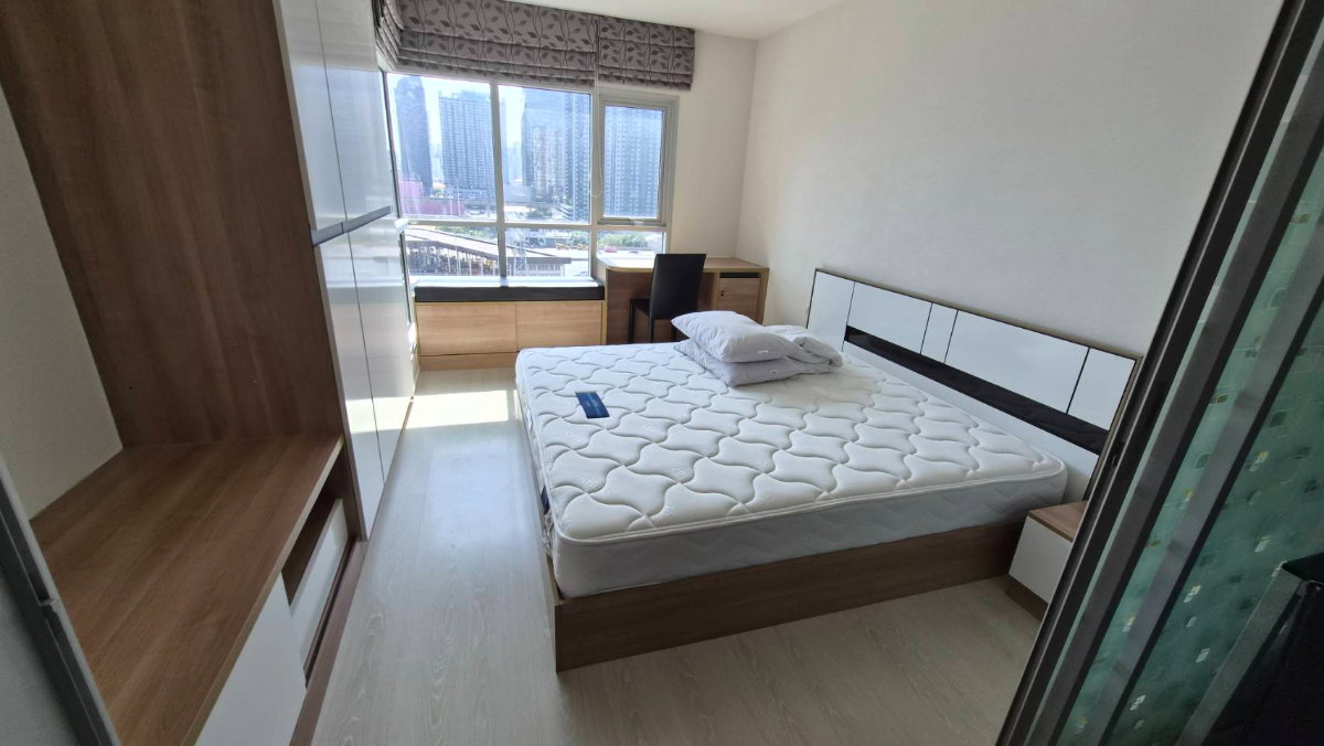 รูป ขาย Condo Aspire Rama9 ชั้น 12 ขนาด 39sqm อาคารB เฟอร์นิเจอร์ วิวทางด่วนไม่มีบัง  Built-in เปลี่ยน Wapaper + Aircon ปี 2026 - รูปที่ 7/14
