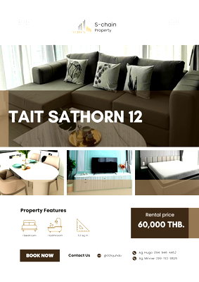 เช่าคอนโด BTS เซนต์หลุยส์ : 🌷✨ For Rent 🏡 TAIT Sathorn 12 ✨🌷 NO-010
