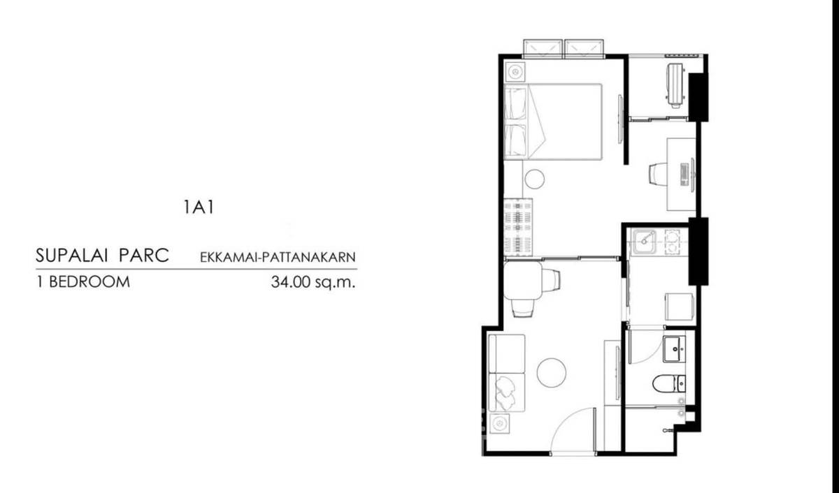 รูป ขายคอนโด 1 ห้องนอน Supalai Parc Ekkamai-Pattanakarn ใกล้ ARL รามคำแหง (ID 3236919) - รูปที่ 11/11