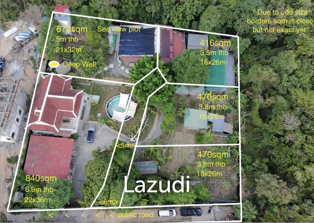 picture Land 470 SQ.M with Mountain View in Bang Rak, Koh Samui - 2/6