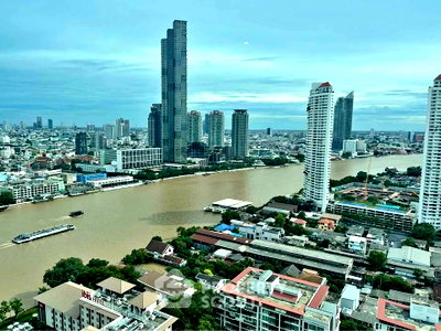 Condos for rent : 25th-Floor 2-BR Baan Sathorn Chaopraya Near BTS Krung Thon Buri (ID 3238489)