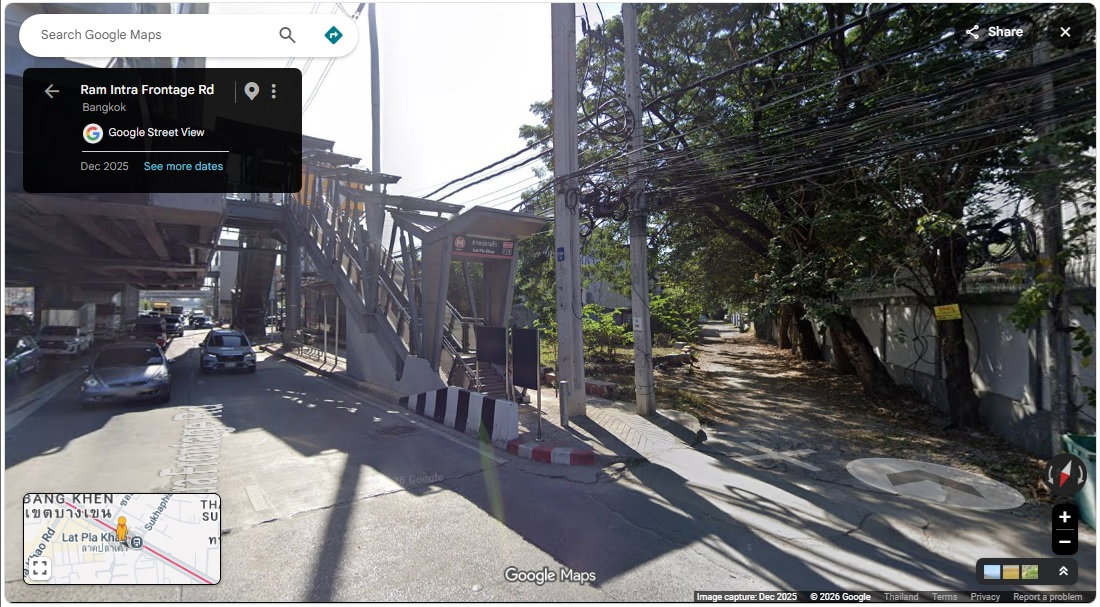 รูป ขาย ที่ดินย่านรามอินทรา ติดถนนใหญ่ ติดสถานีวัดลาดปลาเค้า รถไฟฟ้าสายสีชมพู ใกล้ Big C - รูปที่ 7/7