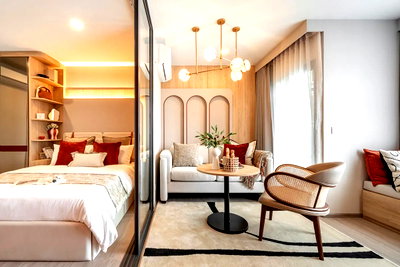 Condos for sale : Aspire Sukhumvit-Rama 4, 34 sq m., ready to move in, free transfer fee, special price.