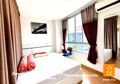 ขายคอนโด : ขายคอนโดห้องหัวมุม Zoom Condo Place 49 (29.41 ตร.ม.) ทำเลคลองหลวง ใกล้ถนนพหลโยธิน 