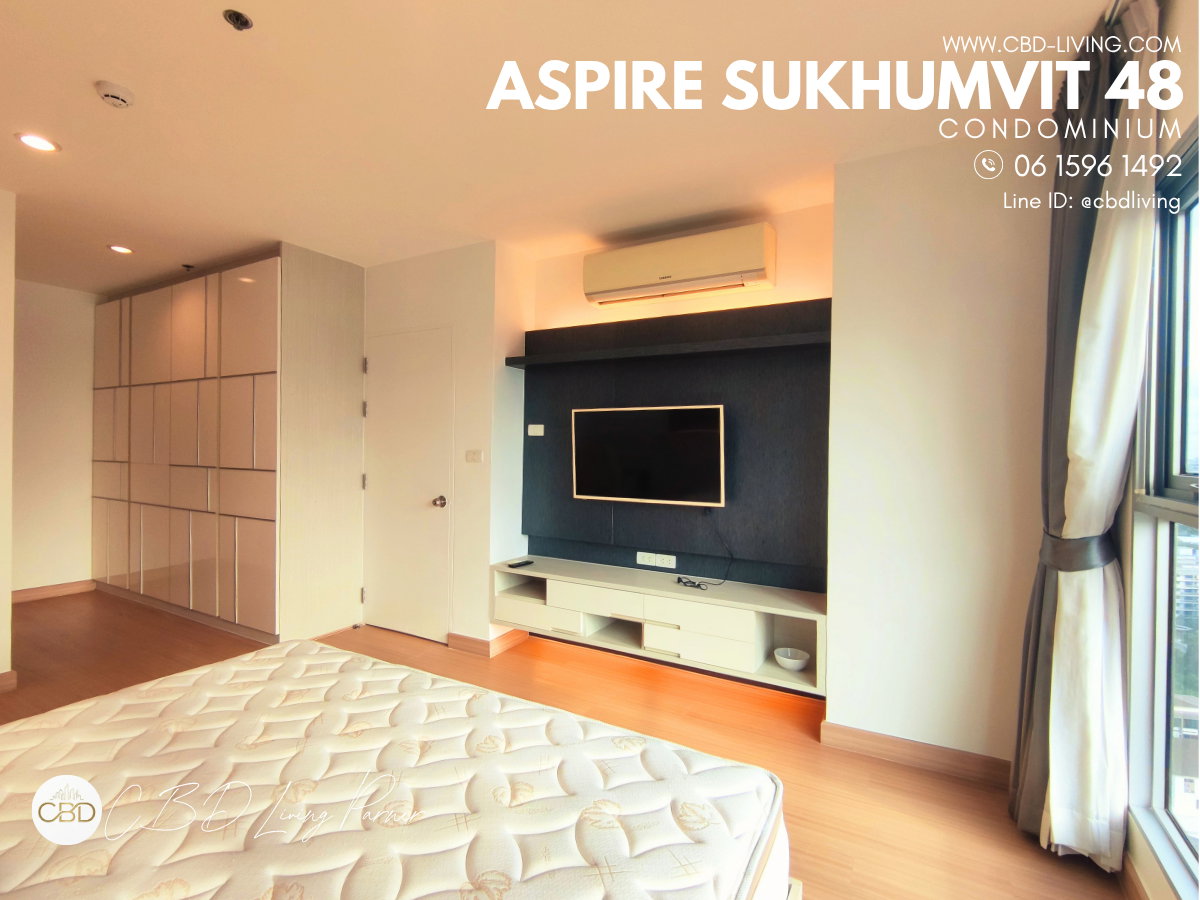 รูป 🅕🅞🅡 🅡🅔🅝🅣 Aspire Sukhumvit 48 พระโขนง ห้องใหญ่สุด 64 sq.m. 2 ห้องนอน 2 ห้องน้ำ ห้องมุม - รูปที่ 9/15