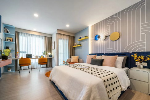 26 ตร.ม. Studio พร้อมเข้าอยู่! เฟอร์ครบ พร้อมฟรีค่าโอน ที่ Aspire Sukhumvit-Rama 4
