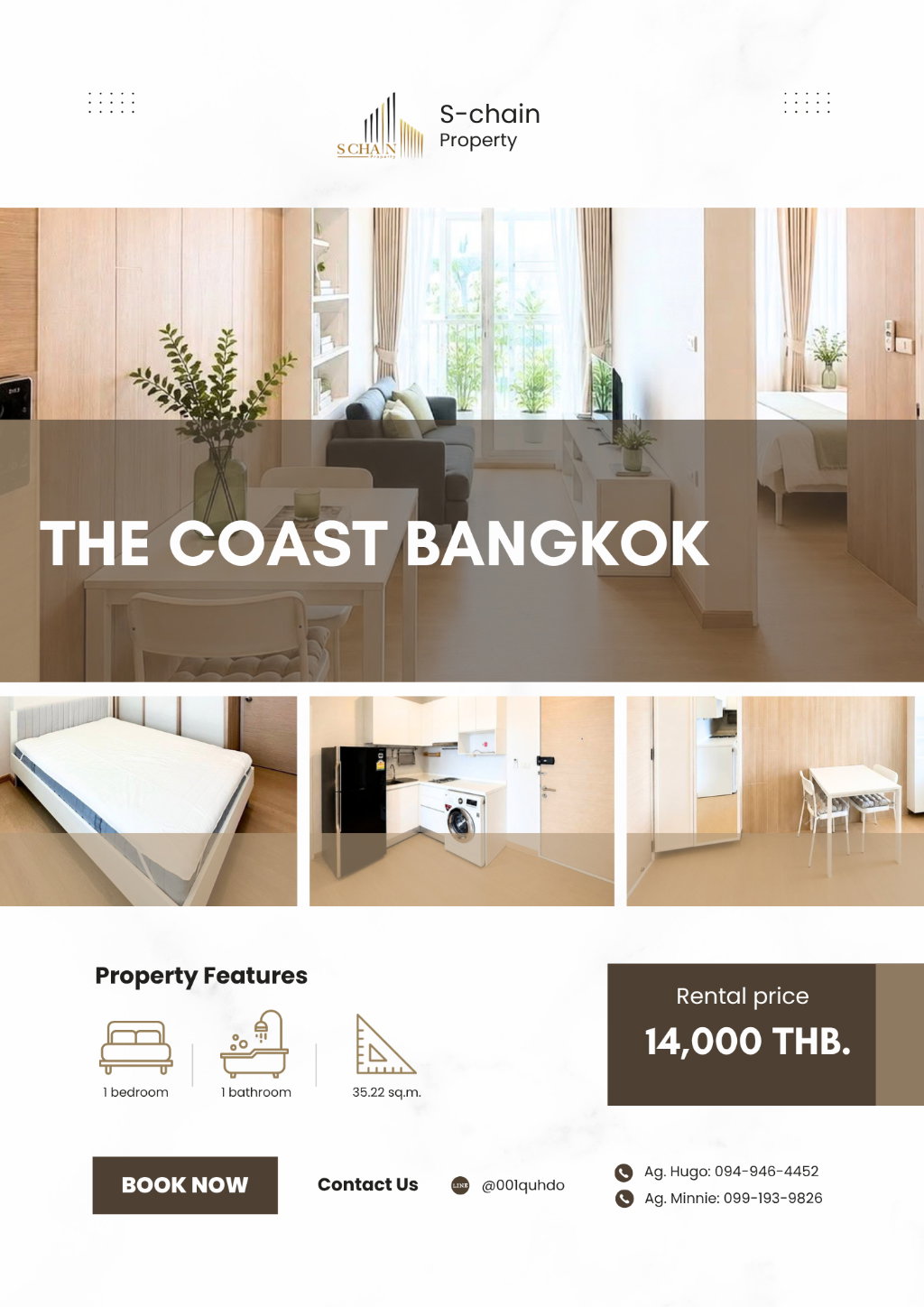 🩵🌷 For Rent 🎀 The Coast Bangkok 🎀 NO-015