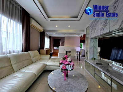 บ้านเดี่ยวให้เช่า : ให้เช่าบ้านเดี่ยว ภัสสร เพรสทีจ ลุกซ์ พัฒนาการ Passorn Prestige Luxe แบบ 3 นอน 2 น้ำ ซ.พัฒนาการ 44