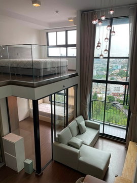 ห้อง Duplex เพดานสูง โปร่งเหมือนอยู่บ้าน! ชั้น 23 ทิศตะวันออก IDEO New Rama 9 🌿 มี 2 ห้องนอน แต่งครบ เข้าอยู่ได้เลย