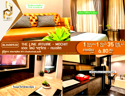 Condos for sale : DL26081530 Condo for sale, THE LINE Jatujak - Mochit near BTS Chatuchak park, ready to move in, call urgently 0638692663 LineID @952jdxxk