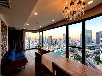 ขายคอนโด : ขายคอนโด Ashton Chula-Silom ชั้น 28 ห้องมุมวิวสวย | 2 ห้องนอน 2 ห้องน้ำ แต่งครบ พร้อมอยู่ ใกล้ MRT สามย่านเพียง 180 เมตร