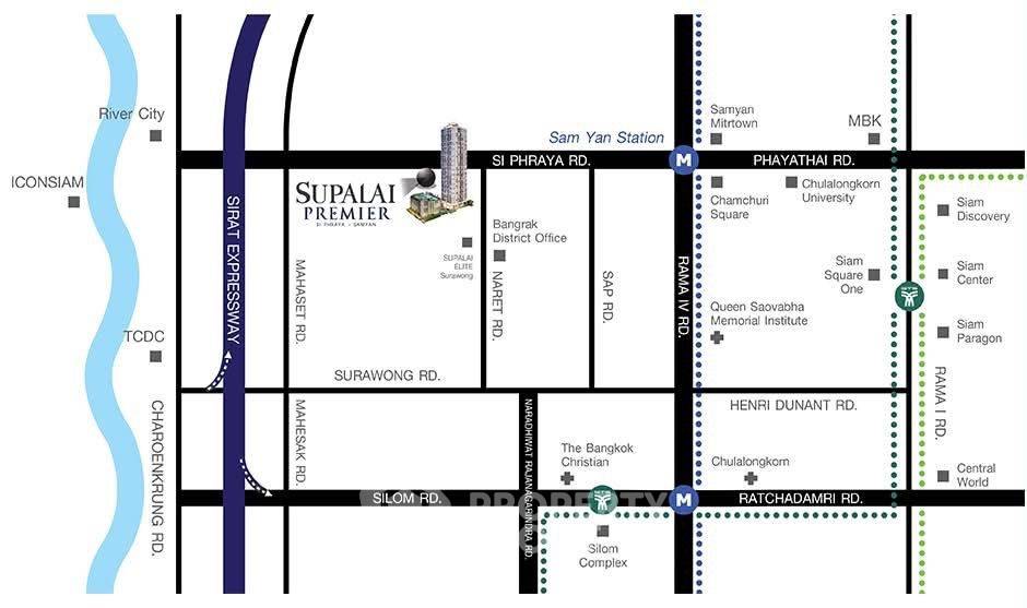 picture 2-BR Condo At Supalai Premier Si Phraya - Samyan Near MRT Sam Yan (ID 3243374) - 16/16