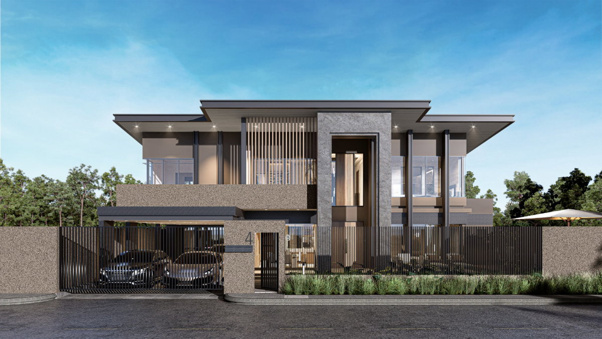 รูป ขายบ้านเดี่ยว 2 ชั้น 4 ห้องนอน 5 ห้องน้ำ สไตล์ Modern Luxury บนทำเล อมรพันธ์ 9 เสนานิคม 1 แยก 42 100 ตรว 400 ตรม - รูปที่ 2/10