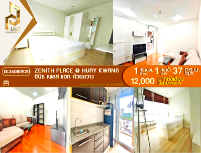 Condos for rent : DL26080520 Condo for rent, Zenith Place @ Huay Kwang near MRT Huai Khwang, ready to move in, call urgently 0614453194 LineID @952jdxxk