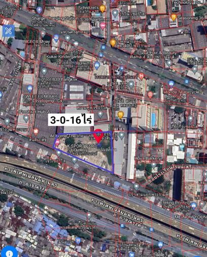 ขายที่ดิน 1216 ตร.ว. เขตคลองเตย