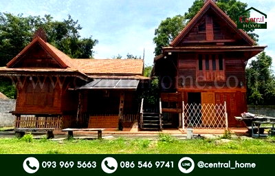 บ้านเดี่ยว บ.ไออาร์พีซี : บ้านเดี่ยว บ้านเรือนไทยไม้สักทอง ถูกสุดในโซนทับมา