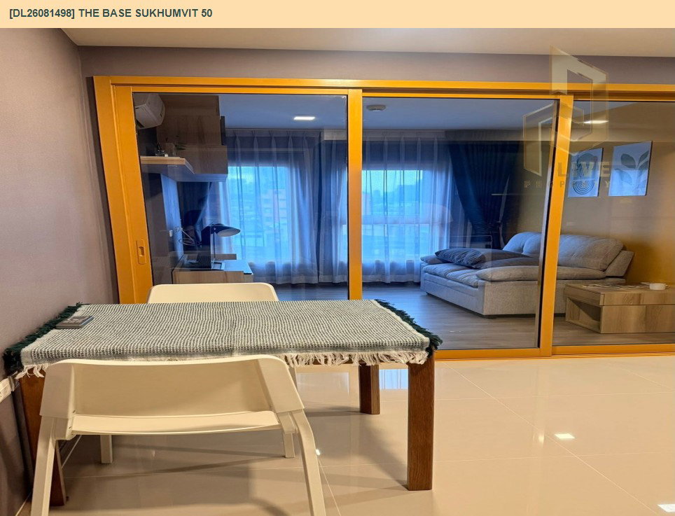 รูป DL26081498 ให้เช่าคอนโด เดอะ เบส สุขุมวิท 50 (The Base Sukhumvit 50) ใกล้ BTS อ่อนนุช พร้อมเข้าอยู่ โทรด่วน 0638692663 LineID @952jdxxk - รูปที่ 4/7