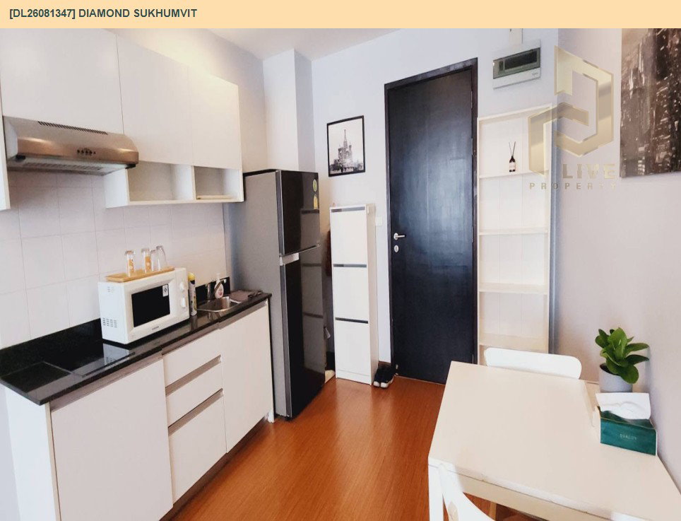 รูป DL26081347 ให้เช่าคอนโด ไดมอนด์ สุขุมวิท (Diamond Sukhumvit) ใกล้ BTS อ่อนนุช พร้อมเข้าอยู่ โทรด่วน 0653619502 LineID @952jdxxk - รูปที่ 5/12