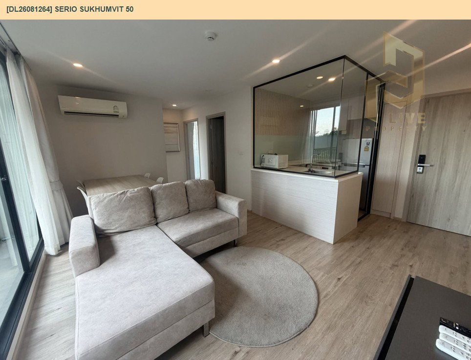 รูป DL26081264 ให้เช่าคอนโด เซอริโอ้ สุขุมวิท 50 (Serio Sukhumvit 50 ) ใกล้ BTS อ่อนนุช พร้อมเข้าอยู่ โทรด่วน 0653619502 LineID @952jdxxk - รูปที่ 2/10