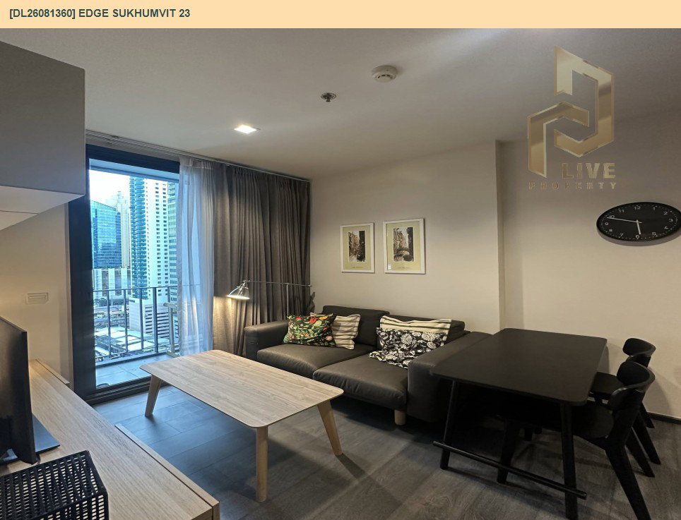 รูป DL26081360 ให้เช่าคอนโด เอดจ์ สุขุมวิท 23 (Edge Sukhumvit 23) ใกล้ BTS อโศก พร้อมเข้าอยู่ โทรด่วน 0614453194 LineID @952jdxxk - รูปที่ 5/11