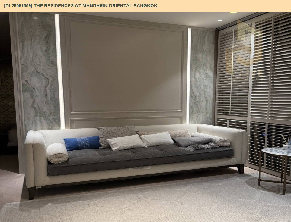 รูป DL26081359 ให้เช่าคอนโด เดอะ เรสซิเดนซ์ แอท แมนดาริน โอเรียนเต็ล กรุงเทพ (The Residences At Mandarin Oriental Bangkok) ใกล้ - พร้อมเข้าอยู่ โทรด่วน 0638692663 LineID @952jdxxk - รูปที่ 5/10