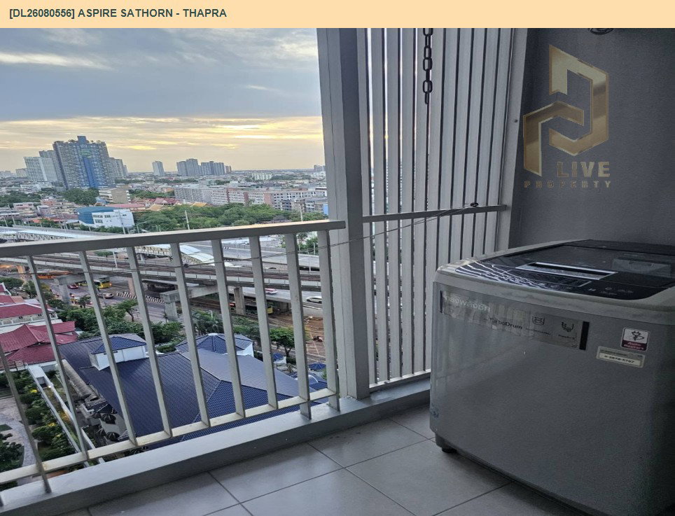 รูป DL26080556 ให้เช่าคอนโด แอสปาย สาทร - ท่าพระ (Aspire Sathorn - Thapra) ใกล้ BTS ตลาดพลู พร้อมเข้าอยู่ โทรด่วน 0653619502 LineID @952jdxxk - รูปที่ 5/7