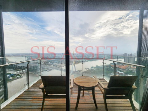 Corner unit for sale : The Pano Rama 3, Size 130 sq.m. 43rd floor, 2 Bedrooms 2 Bathrooms, Chao Phraya River View.