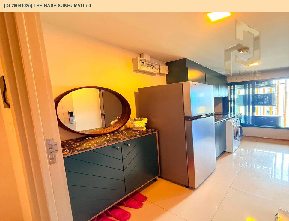 รูป DL26081025 ให้เช่าคอนโด เดอะ เบส สุขุมวิท 50 (The Base Sukhumvit 50) ใกล้ BTS อ่อนนุช พร้อมเข้าอยู่ โทรด่วน 0614453194 LineID @952jdxxk - รูปที่ 7/8