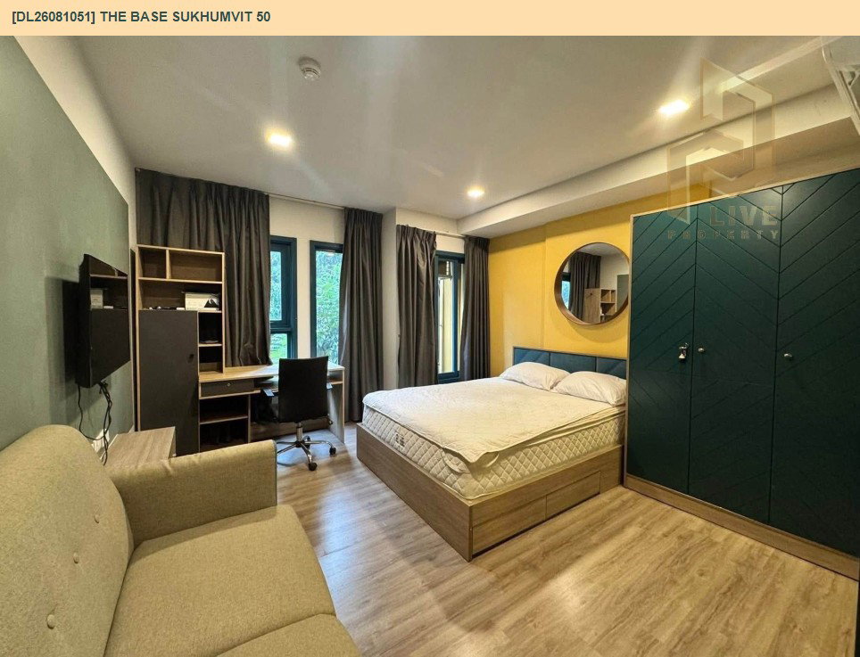 รูป DL26081051 ให้เช่าคอนโด เดอะ เบส สุขุมวิท 50 (The Base Sukhumvit 50) ใกล้ BTS อ่อนนุช พร้อมเข้าอยู่ โทรด่วน 0638692663 LineID @952jdxxk - รูปที่ 5/6