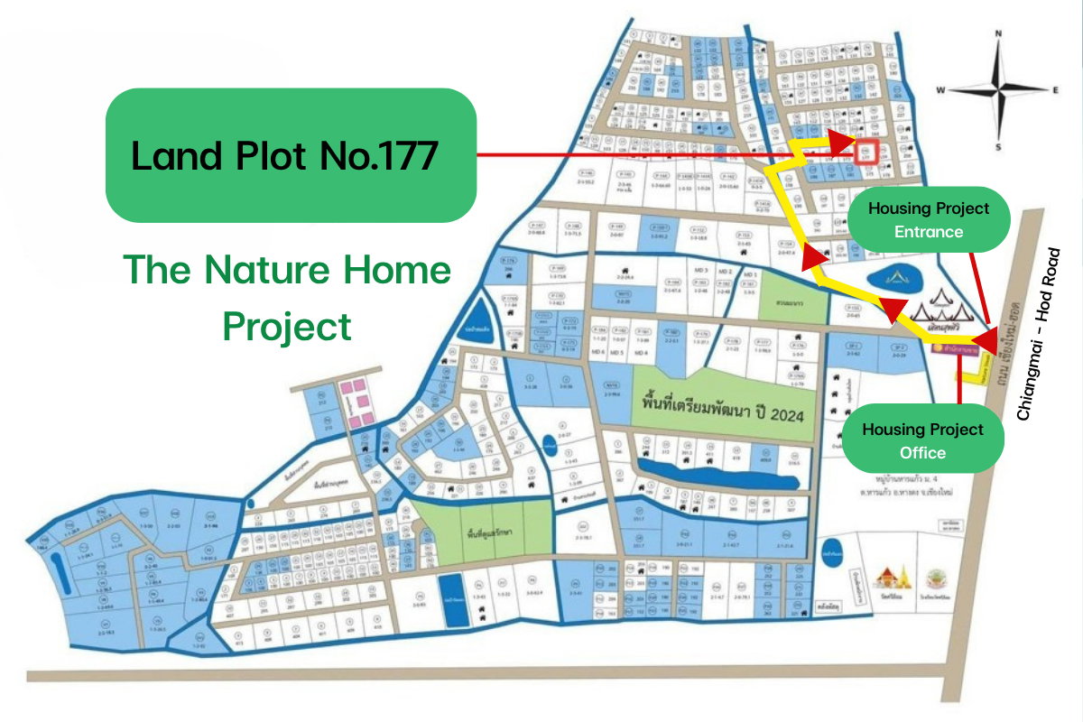 รูป ขาย ที่ดิน ในโครงการ The Nature Home Chiangmai 177 ตรว. โอกาสสำหรับผู้ที่กำลังมองหาที่ดินสร้างบ้านในฝัน ท่ามกลางบรรยากาศธรรมชาติ ในชุมชนคุณภาพ อ.หางดง - รูปที่ 14/15
