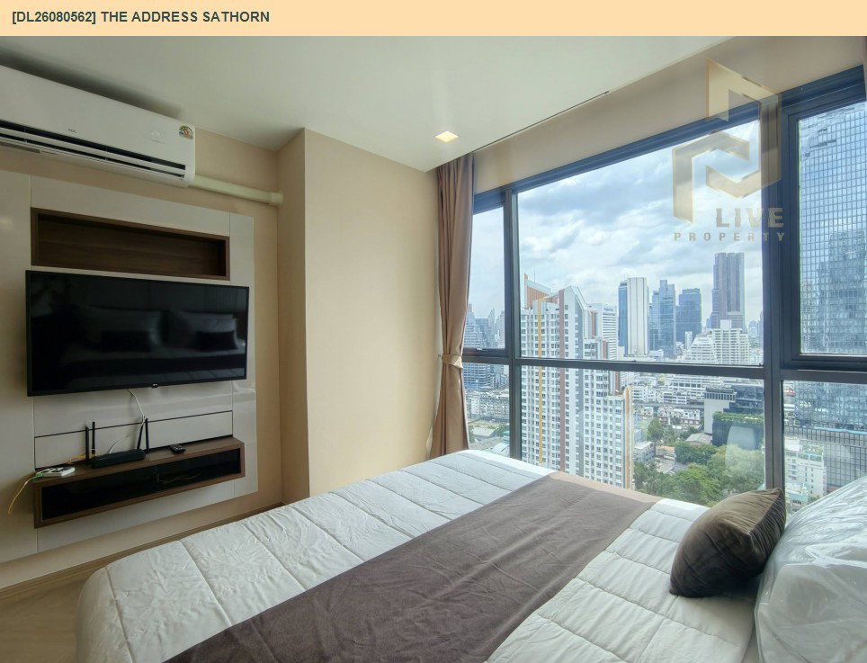 รูป DL26080562 ให้เช่าคอนโด ดิ แอดเดรส สาทร (The Address Sathorn) ใกล้ BTS เซ็นต์หลุยส์ พร้อมเข้าอยู่ โทรด่วน 0614453194 LineID @952jdxxk - รูปที่ 5/7