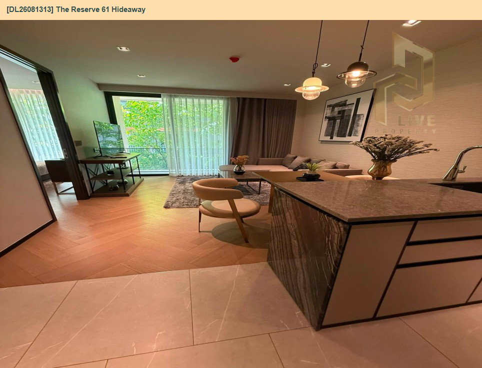รูป DL26081313 ให้เช่าคอนโด เดอะ รีเซิร์ฟ 61 ไฮด์อะเวย์ (The Reserve 61 Hideaway) ใกล้ BTS ทองหล่อ พร้อมเข้าอยู่ โทรด่วน 0638692663 LineID @952jdxxk - รูปที่ 6/8