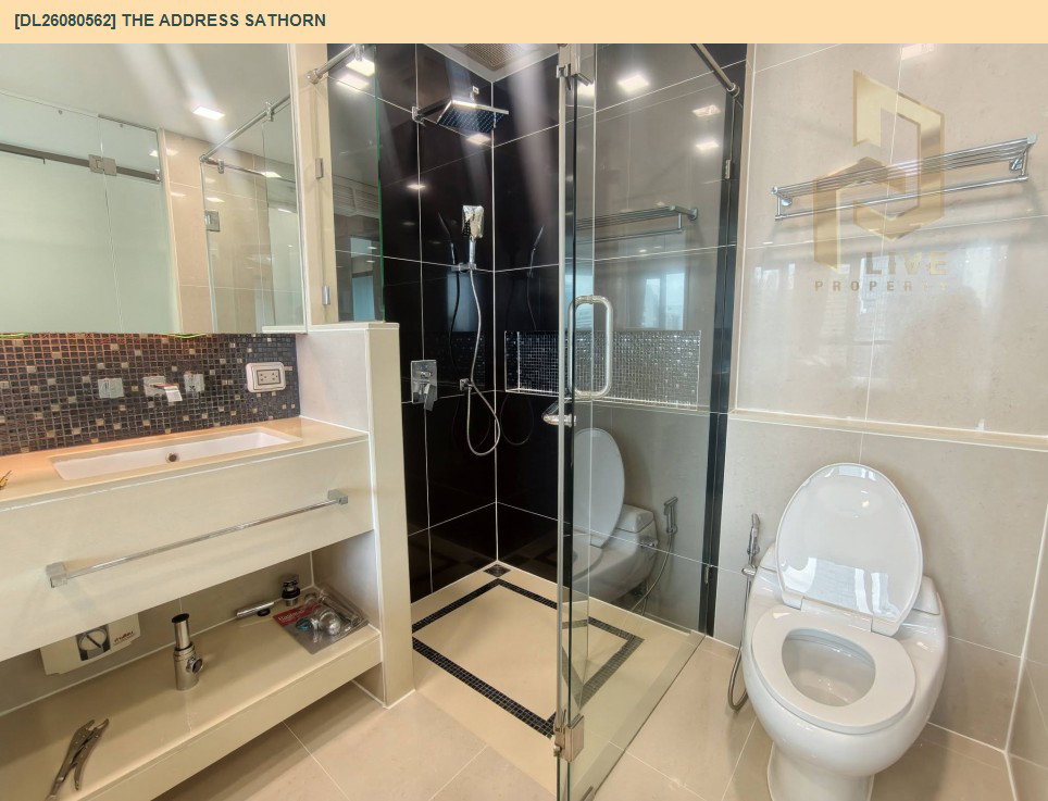 รูป DL26080562 ให้เช่าคอนโด ดิ แอดเดรส สาทร (The Address Sathorn) ใกล้ BTS เซ็นต์หลุยส์ พร้อมเข้าอยู่ โทรด่วน 0614453194 LineID @952jdxxk - รูปที่ 6/7
