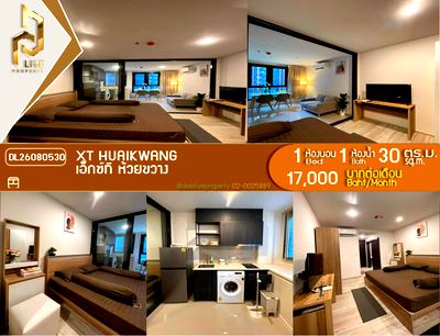 Condos for rent : DL26080530 Condo for rent, XT HUAIKHWANG near MRT Huai Khwang, ready to move in, call urgently 0614453194 LineID @952jdxxk