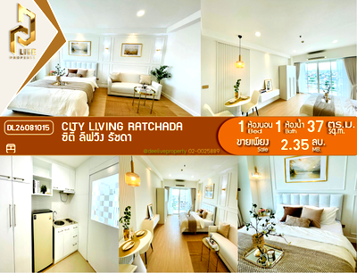 Condos for sale : DL26081015 Condo for sale, City Living Ratchada near MRT Huai Khwang, ready to move in, call urgently 0638692663 LineID @952jdxxk