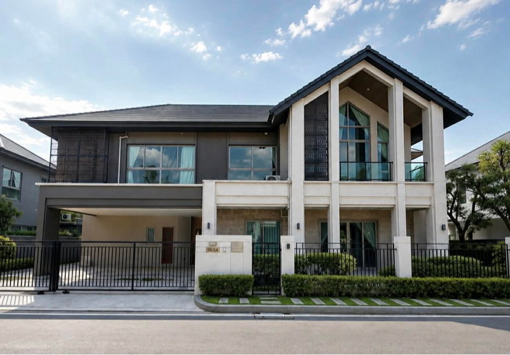 รูป 🏠 ขายด่วน ถูกที่สุดในโครงการ | Bangkok Boulevard Signature Ladprao-Serithai | บ้านเดี่ยวหลังใหญ่ ตกแต่งพร้อมเข้าอยู่ โครงการสไตล์ Luxury European - รูปที่ 1/12