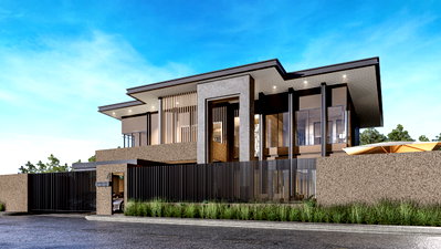 Houses for sale Nak Niwat Road : For Sale: 2-Story Modern Luxury Single-Detached House | 4 Bedrooms, 5 Bathrooms | Prime Location in Amornphan 9, Senanikom 1 Soi 42