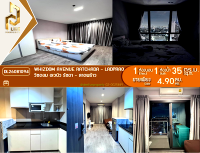 Condos for sale : DL26081094 Condo for sale, Whizdom Avenue Ratchada - Ladprao near MRT Lat Phrao, ready to move in, call urgently 0638692663 LineID @952jdxxk