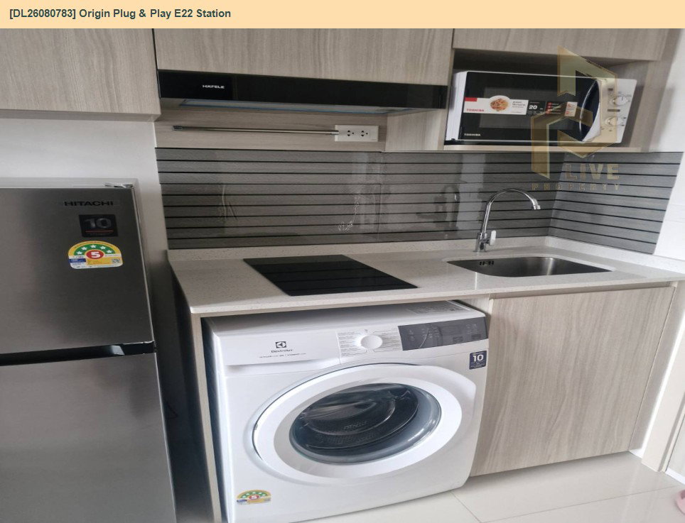 รูป DL26080783 ให้เช่าคอนโด ออริจิ้น ปลั๊ก แอนด์ เพลย์ อี 22 สเตชั่น  (Origin Plug & Play E22 Station) ใกล้ BTS สายลวด พร้อมเข้าอยู่ โทรด่วน 0653619502 LineID @952jdxxk - รูปที่ 9/14