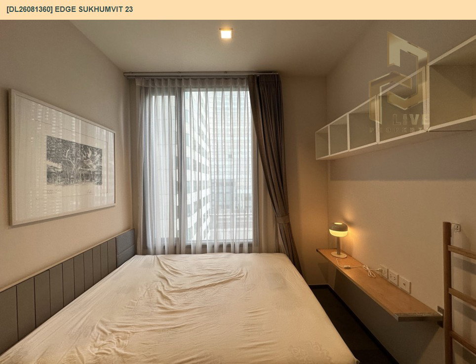 รูป DL26081360 ให้เช่าคอนโด เอดจ์ สุขุมวิท 23 (Edge Sukhumvit 23) ใกล้ BTS อโศก พร้อมเข้าอยู่ โทรด่วน 0614453194 LineID @952jdxxk - รูปที่ 2/11