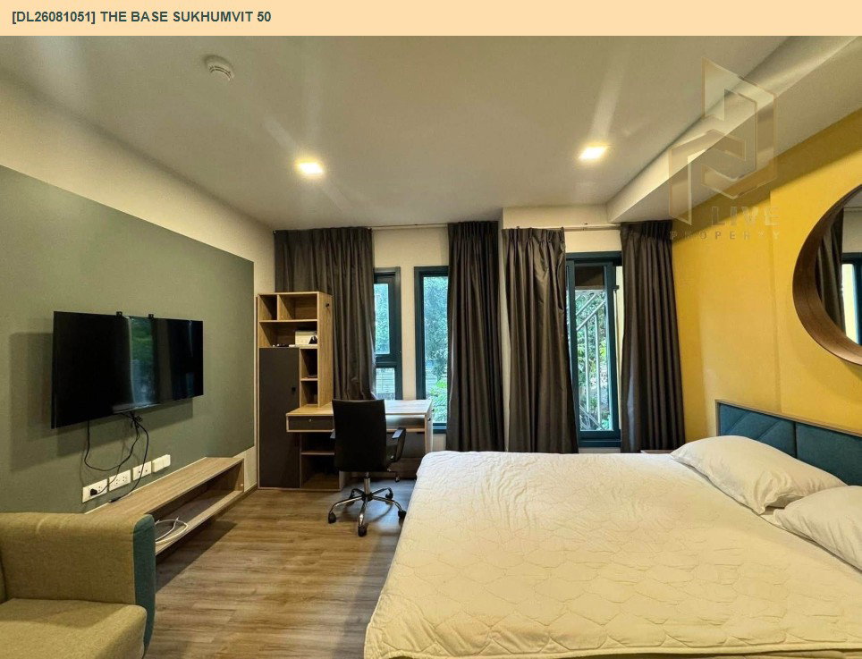 รูป DL26081051 ให้เช่าคอนโด เดอะ เบส สุขุมวิท 50 (The Base Sukhumvit 50) ใกล้ BTS อ่อนนุช พร้อมเข้าอยู่ โทรด่วน 0638692663 LineID @952jdxxk - รูปที่ 3/6
