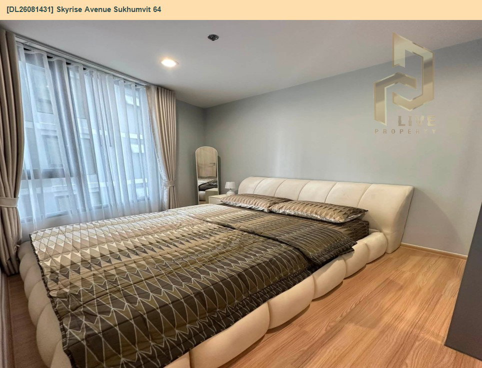รูป DL26081431 ให้เช่าคอนโด สกายไรส์ อเวนิว สุขุมวิท 64 (Skyrise Avenue Sukhumvit 64) ใกล้ BTS ปุณณวิธี พร้อมเข้าอยู่ โทรด่วน 0614453194 LineID @952jdxxk - รูปที่ 12/12