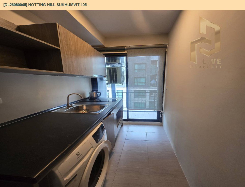 รูป DL26080045 ให้เช่าคอนโด น็อตติ้ง ฮิลล์ สุขุมวิท 105 (Notting Hill Sukhumvit 105) ใกล้ BTS แบริ่ง พร้อมเข้าอยู่ โทรด่วน 0653619502 LineID @952jdxxk - รูปที่ 9/12
