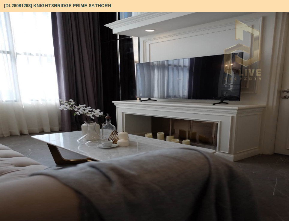 รูป DL26081298 ให้เช่าคอนโด ไนท์บริดจ์ ไพร์ม สาทร (Knightsbridge Prime Sathorn) ใกล้ BTS ช่องนนทรี พร้อมเข้าอยู่ โทรด่วน 0653619502 LineID @952jdxxk - รูปที่ 6/11